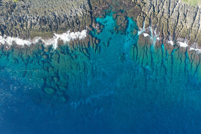 High angle view of swimming pool