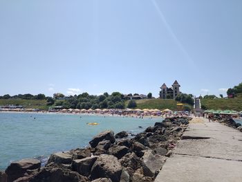 Panoramic view of sea against sky