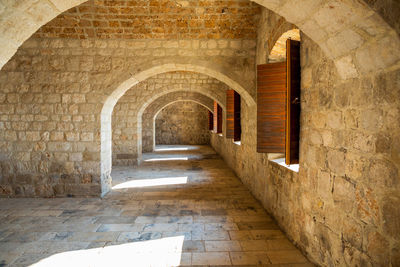 Empty corridor of building