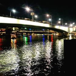 Illuminated city at night