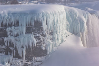 Panoramic view of frozen landscape