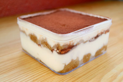 Close-up of cake on table