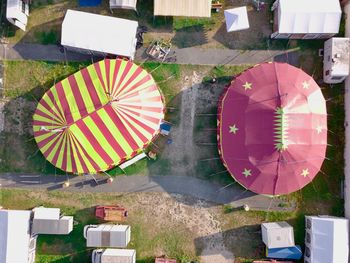 High angle view of ferris wheel