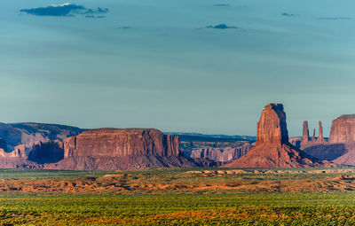 Rock formations on landscape