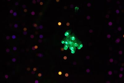 Defocused image of illuminated lights