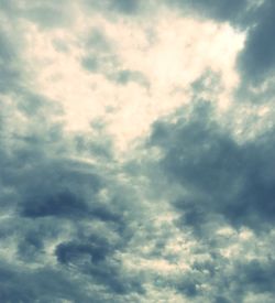 Low angle view of cloudy sky