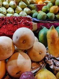 Full frame shot of fruits for sale at market stall