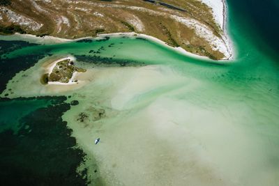 High angle view of sand dunes