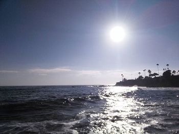 Scenic view of sea during sunset