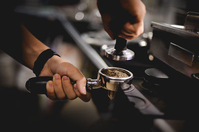 Man holding coffee cup