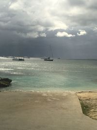 Scenic view of sea against sky
