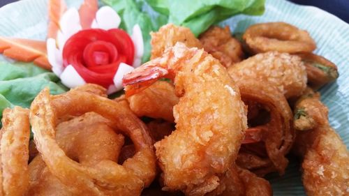 Close-up of burger in plate