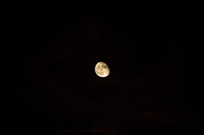 Low angle view of moon in sky