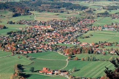 High angle view of townscape