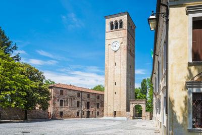 Low angle view of historical building against sky