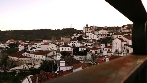 High angle shot of townscape