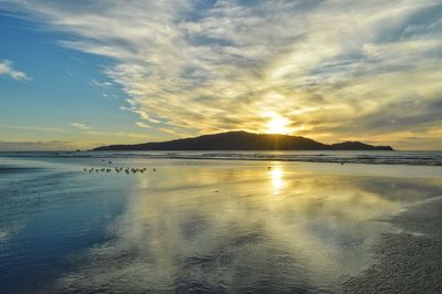 Kapiti island sunset