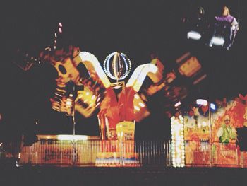 Illuminated lights at night