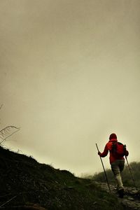 Silhouette of woman standing on landscape