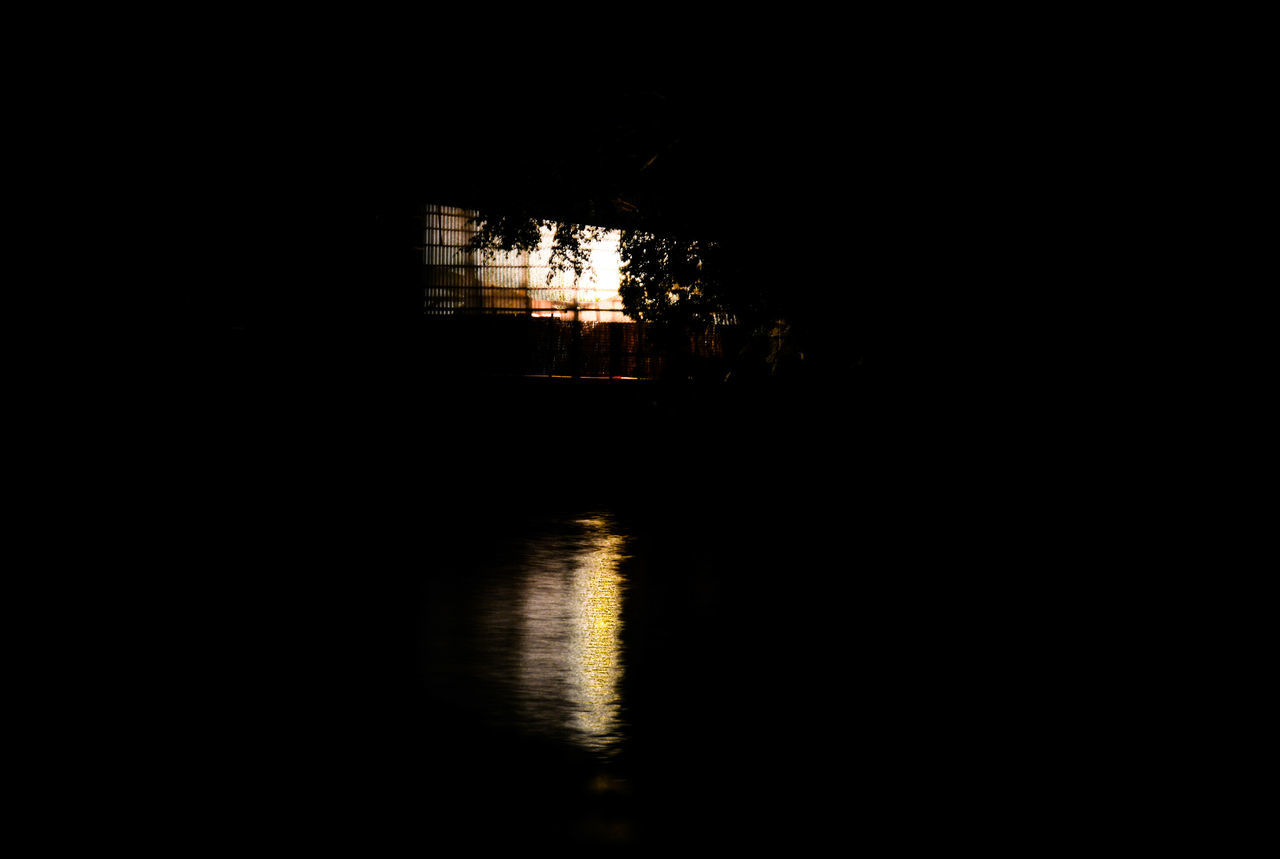 Illuminated window in the night