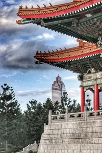 Low angle view of temple