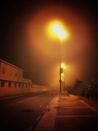 Street lights at night