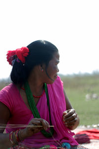 Portrait of young woman