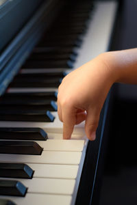 Close-up of piano keys