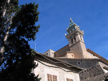 Low angle view of bell tower