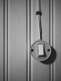 Close-up of metallic door