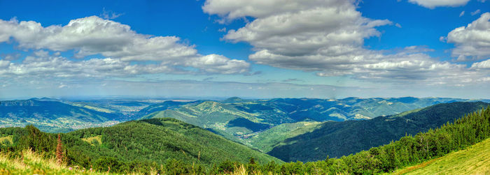 Panoramic view of landscape against sky