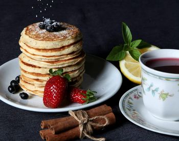 Close-up of dessert in plate