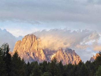 Panoramic view of mountains against sky