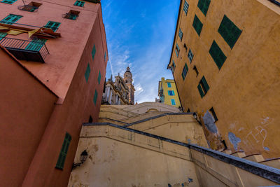 Low angle view of buildings against sky