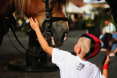 Man riding horse