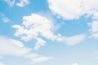 Low angle view of clouds in sky