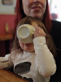 Portrait of a girl holding ice cream