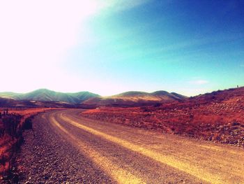 Road against clear sky