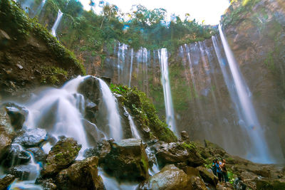 Scenic view of waterfall