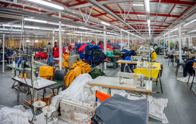 Interior of textile factory