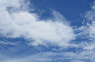 Low angle view of clouds in sky