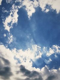 Low angle view of clouds in sky