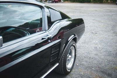 Vintage car on road