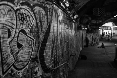Close-up of graffiti on wall