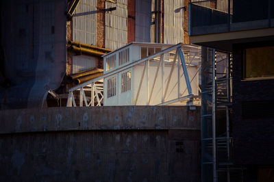 Low angle view of old construction site