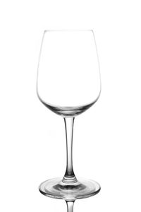 Close-up of wineglass against white background