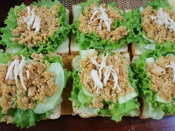Close-up of meal served in plate