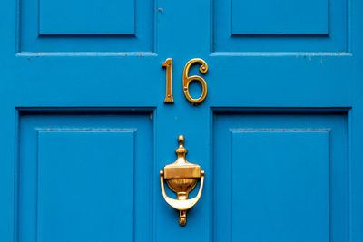 Close-up of closed door