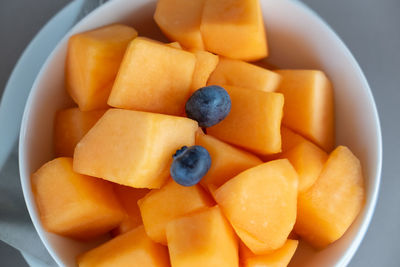 High angle view of breakfast in bowl