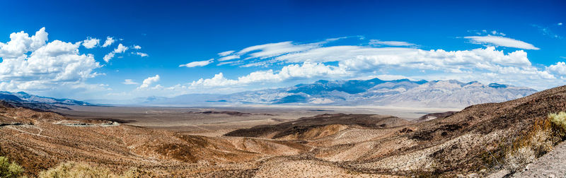 Panoramic view of mountains against sky